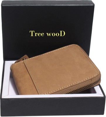 Tree Wood Men Travel, Casual, Trendy Tan Genuine Leather Wallet(5 Card Slots)