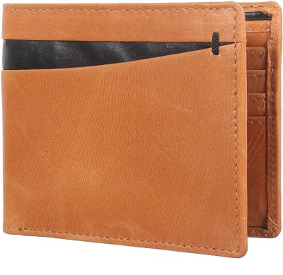 Leder Street Men Trendy, Evening/Party Tan Genuine Leather Wallet(8 Card Slots)