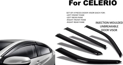 JGJ For Non-convertibles Front, Rear Wind Deflector(Tinted Maruti Celerio)