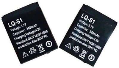 nihit Rechargeable 3.7V Li-ion Polymer 380mAh Compatible with Smart Watch DZ09   Battery(Pack of 2)
