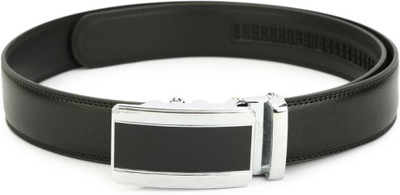 Pacific Gold Men Casual, Evening, Formal, Party Black Genuine Leather Belt