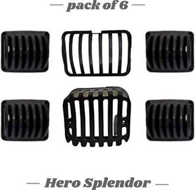 QZ DEVICE PZCOMBOSPLENDER6PCS00298 Bike Headlight Grill(Black)