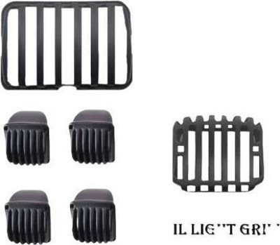 PECULIAR ZONE PZSPLENDERCOMBO6PCBLACK0272 Bike Headlight Grill(Black)