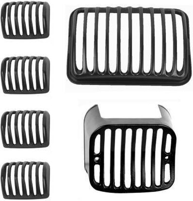 PECULIAR ZONE PZSPLENDERCOMBO6PCBLACK0270 Bike Headlight Grill(Black)