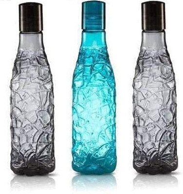 Randal 1000 ml PET Bottle(Pack of 3, Blue, Black)