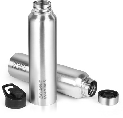 Classic Essentials by Classic Essentials 1000 ml Steel Shaker(Pack of 2, Silver)