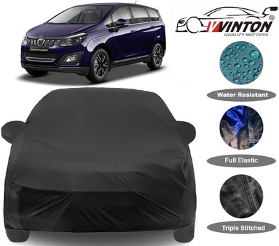V VINTON Car Cover For Mahindra Marazzo (With Mirror Pockets)(Black)