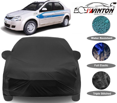 V VINTON Car Cover For Mahindra e-Verito (With Mirror Pockets)(Black)
