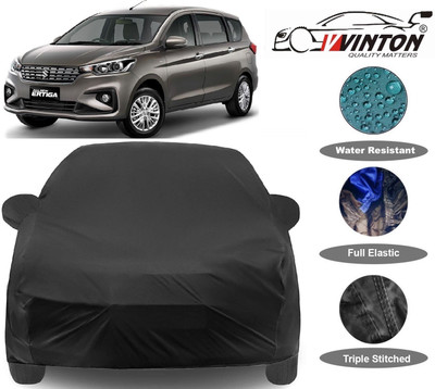 V VINTON Car Cover For Maruti Suzuki Ertiga ZXI (With Mirror Pockets)(Black)