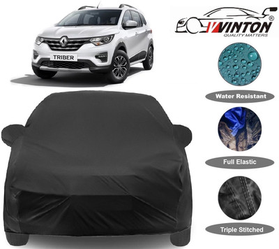 V VINTON Car Cover For Renault Triber (With Mirror Pockets)(Black)