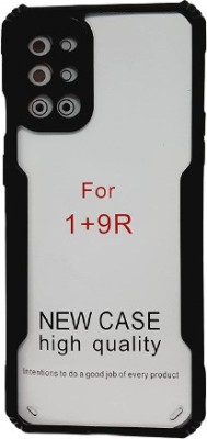 TempGlow Back Cover for OnePlus 9R(Black, Transparent, Grip Case, Pack of: 1)
