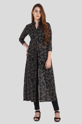 My Swag Women A-line Black Maxi/Full Length Dress