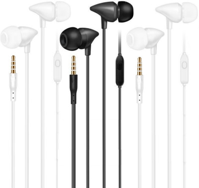 Meyaar Abhinandan 3 Pack Powerful Bass Handsfree Stereo Sound Earphones Wired(Bass Earbuds, Compatible with All Android Smartphones, MP3 Players,Fits All 3.5mm Device, 2 White 1 Black Headset, Combo Offer 3 Pack, Beex Series Abhinandan, In the Ear) Meyaar Abhinandan 3 Pack Powerful Bass Handsfree Stereo Sound Earphones Wired(Bass Earbuds, Compatible with All Android Smartphones, MP3 Players,Fits All 3.5mm Device, 2 White 1 Black Headset, Combo Offer 3 Pack, Beex Series Abhinandan, In the Ear)