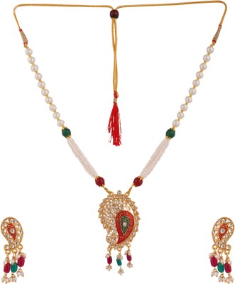 piah fashion Alloy Gold-plated Multicolor Jewellery Set(Pack of 1)