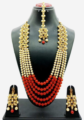 CATALYST Brass Gold-plated Red, Gold Jewellery Set(Pack of 1)