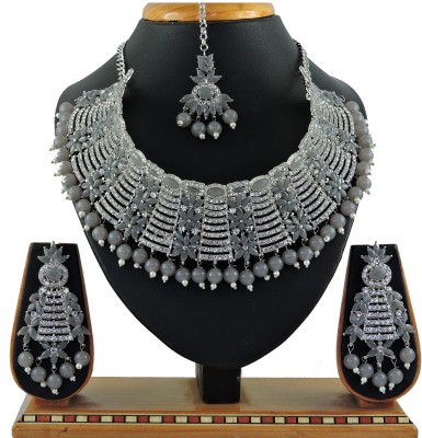 VATSALYA creation Alloy Gold-plated Grey, Silver Jewellery Set(Pack of 1)