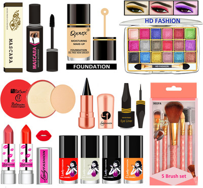 HD Fashion All in One Daily Use Makeup Kit C2LMKT24(Pack of 17)