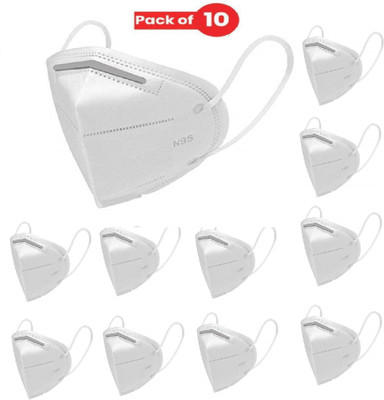 Moshiv N95 5 Layer Reusable Anti - Pollution Mask N95 5 Layer Reusable Anti - Pollution Mask With Nose Pin Easily breathable(White, Free Size, Pack of 10)