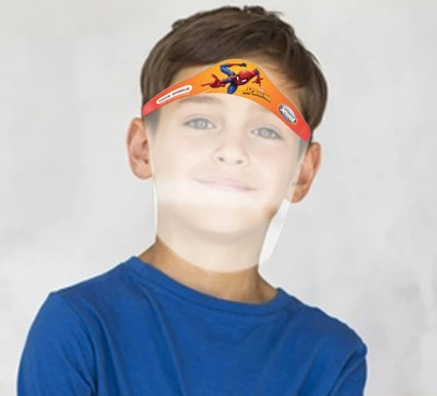 unlock Wings Pack Of 1 Static Kids Face Shield With Comics Character Designed For Kids (Pack of 1) Safety Visor(Size - Kids)