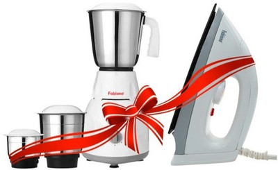 Fabiano 500W Mixer Grinder (White & Grey, 3 Jars) & 750W Dry Iron (FAB-MG-03-EL03 | 3 Jars | White, Grey) For Rs. 903 @ 80 %