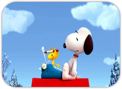 Monk Matters Snoopy Cartoon Design Non-Slip Rubber Base Gaming & Laptop (MPAD00398) Non Slip Base Mousepad(Multicolor)