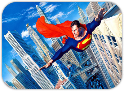 Monk Matters Superman Design Non-Slip Rubber Base Gaming & Laptop (MPAD00387) Non Slip Base Mousepad(Multicolor)