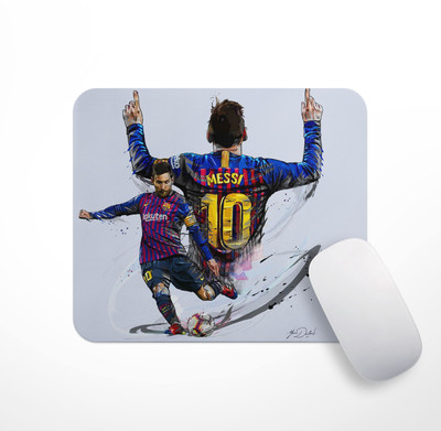 HeartInk Lionel Messi Theme Fan Art Printed Anti Skit Laptop/Computer Mouse Pad - HIKMSIMP18 Mousepad(Multicolor)