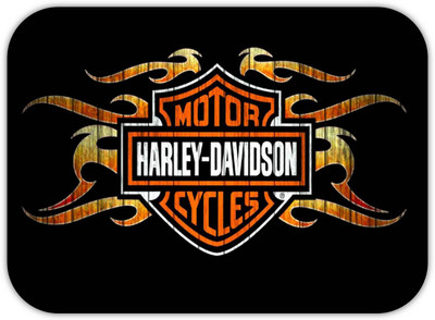 Monk Matters Harley Davidson Motorcycle Design Non-Slip Rubber Base Gaming & Laptop (MPAD00408) Mousepad(Black)