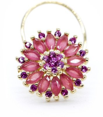 jsaj Ruby Gold-plated Plated Sterling Silver Nose Stud