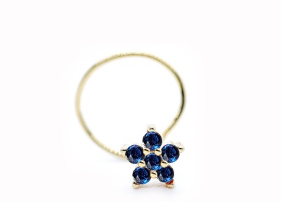 jsaj Sapphire Gold-plated Plated Sterling Silver Nose Stud