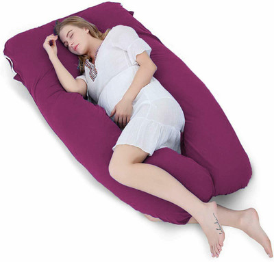 Comfowell Polyester Fibre Solid Pregnancy Pillow Pack of 1(Purple)