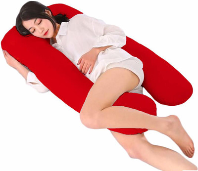 Comfowell Polyester Fibre Solid Pregnancy Pillow Pack of 1(Red)