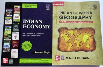 Combo Of Indian Economy, Indian And World Geography(Hardcover, Ramesh Singh, Majid Husain)