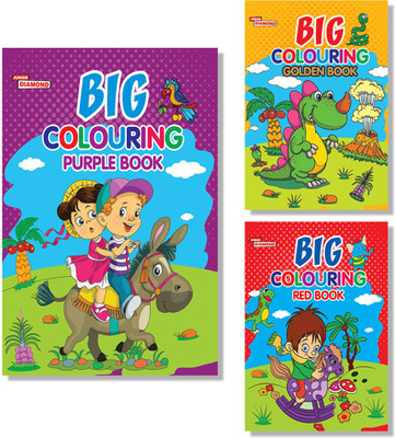 Big Creative Colouring Books Combo For Kids | 5 To 10 Years | Best Gift To Children For Coloring And Painting (Set Of 3 Books)(Paperback, Priyanka)