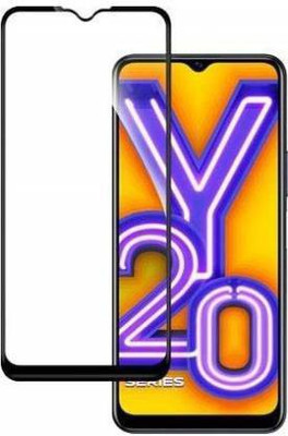kentop Edge To Edge Tempered Glass for Vivo Y20i + V2027(Pack of 1)