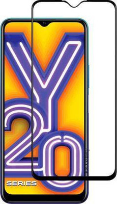 kentop Edge To Edge Tempered Glass for Vivo Y20i + V2027(Pack of 1)