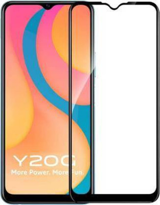 kentop Edge To Edge Tempered Glass for Vivo Y20G + V2037(Pack of 1)