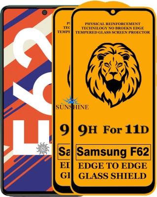 SUNSHINE Edge To Edge Tempered Glass for Samsung Galaxy F62(Pack of 2)