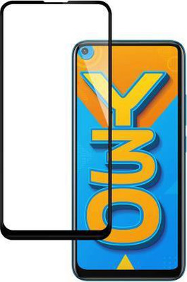 kentop Edge To Edge Tempered Glass for VIVO Y30 + 1938(Pack of 1)