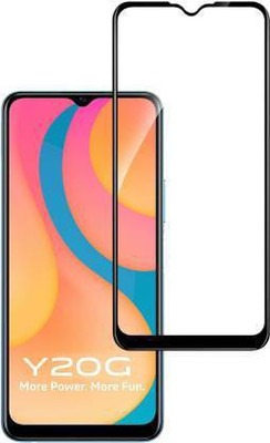 kentop Edge To Edge Tempered Glass for Vivo Y20G + V2037(Pack of 1)
