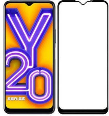 kentop Edge To Edge Tempered Glass for Vivo Y20A + V2052(Pack of 1)