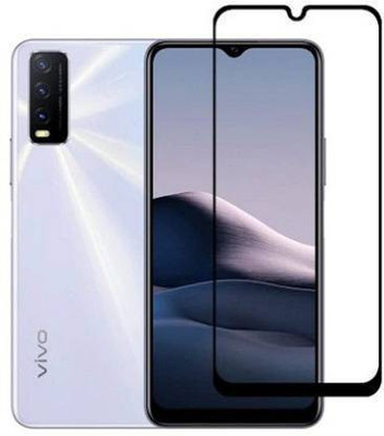 kentop Edge To Edge Tempered Glass for Vivo Y20G + V2037(Pack of 1)