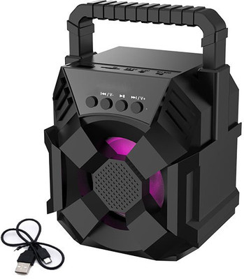 Musify NEW ARRIVAL WS-01 |Thunder Beat 3D sound| Splashproof| Water resistant|Led Colour Changing Lights| mini Home theatre| Full Range Multimedia Speaker AUX supported| wireless Speaker| Long hour battery Life 10 W Bluetooth Gaming Speaker(Black, Stereo Channel)