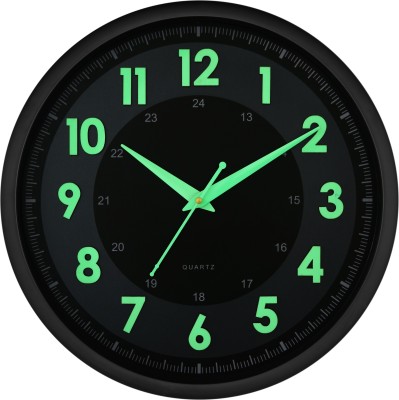 Art Amori Analog 30 cm X 30 cm Wall Clock(Black, With Glass, Standard)