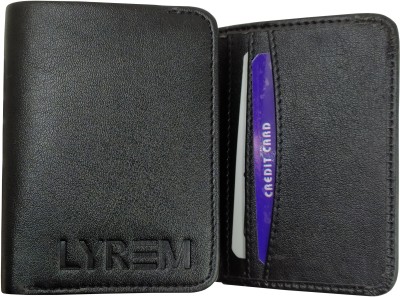 LYREM Men Casual Black Artificial Leather Wallet(7 Card Slots)