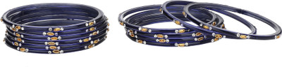 AFAST Glass Beads, Crystal Enamel Bangle Set(Pack of 10)