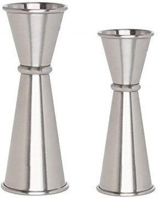 Dynore Dynore Stainless Steel Japanese Peg Measure Set Of 2- 20/40, 30/60 ml 2 - Piece Bar Set(Stainless Steel)