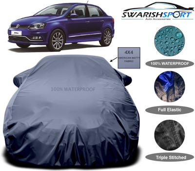 Swarish Car Cover For Volkswagen Ameo (With Mirror Pockets)(Grey)
