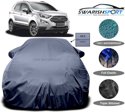 Swarish Car Cover For Ford Ecosport (With Mirror Pockets)(Grey)