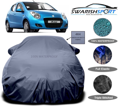 Swarish Car Cover For Maruti Suzuki A-Star (With Mirror Pockets)(Grey)